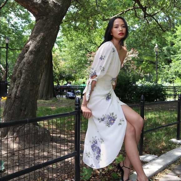 Reformation one shoulder midi dress - Picture 4 of 8